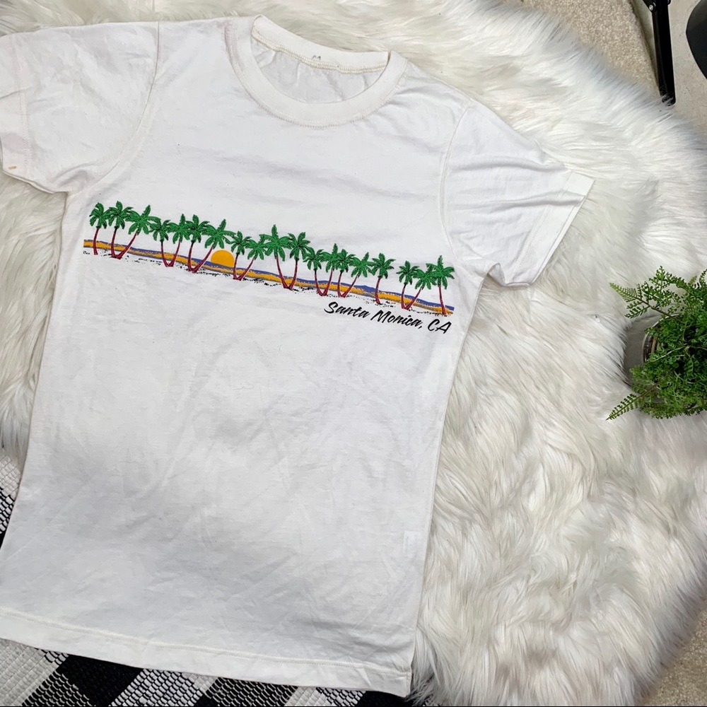 Vintage California graphic palm tropical crew tee